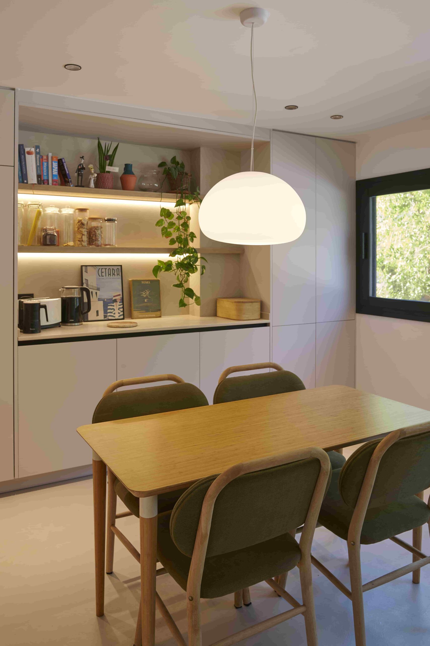 cocina iluminada